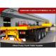 Light Tare Weight 20ft 40ft Container loading Flatbed Semi Trailer with steel material