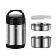 Office portable handle soup jar sealed leak-proof breakfast cup 1.6L double wall stainless steel vacuum thermos