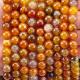 Spiritual Natural Darker Yellow Dragon Agate 8MM Round Loose Bead For Handmade Jewelry And Keychain