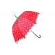 23 Inch Lovely Solid Stick Umbrella Strawberry Printing Portable For Children
