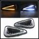 Dual White Amber LED DRL daytime running light with turn signal light for Toyota Camry