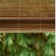 Elegant Outdoor Matchstick Roll Up Blinds Carbonized Color High Flatness
