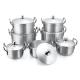 LFGB Spin Bottom Aluminum Cooking Pot With Double Handles
