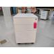 Two Drawers One Box Mobile Pedestal Cabinet With Brake Wheel White Color