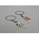 Special Heart Love Keychain Holder Set , Engraved Custom Metal Keyrings For Boy / Girl