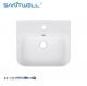 China Suppliers Sanitary Ware Square Shape White Above Counter Basin Bathroom Ceramic Basin With Overflow