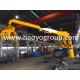 Professional supplier  Stationary hydraulic Knuckle Boom Crane with clamshell grab