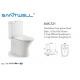 Gravity Flushing System Ceramic Toilet Western Sitting WC Two Piece