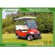 Red 48V Trojan Battery Electric Golf Car With Small Ice Box / Two Seater Golf Buggy