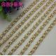 Delicate design top quality white pearl decorative light gold 9 mm metal long chain bag