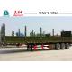 3 Axle Fence Side Wall Flatbed Trailer With Spring Suspension
