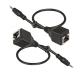 3.5mm Stereo Audio Jack to RJ45 Female Socket Ethernet Extender Cable