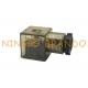 18mm MPM Brown Nylon DIN43650A Solenoid Coil Connector For Pneumatic Electrical Industies