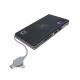 Multifunction Quick Charging Wireless Power Bank 10000mAh with 3IN1 Cable LCD Screen Slim Pocket Mobile External Battery