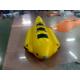 Yellow And Black Inflatable Small Banana Boat For 3 People , Inflatable Water Games