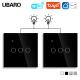 WIFI Dual Light Switch EU UK Standard 2 Gang Wifi Light Switch 240Vac