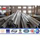 Metal Electrical Galvanized Steel Pole Round Tapered Octogonal shaped With Bitumen