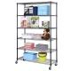 42 W X 14 D X 72 H 6 Tier Chrome Wire Shelving / Mobile Wire Rack