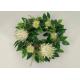 Man Made 50cm Indian Shot Wreath With Flowers And Leaves