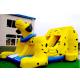 Yellow Spotty Dog PVC Slide Animal Theme Dog Shape Inflatable Slip N Slide