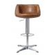 Swivel Leather Counter Height Stools , Adjustable Height Bar Stools With Backs
