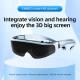 USB-C AR Smart Glasses with 1800 Nits Large FOV 43° 1080P 60Hz OLED Head Mounted Display