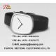 PU leather band square alloy case simple clean dial  wrist watch for young men