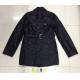 6695 Men's black pu fashion long jacket coat stock