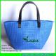 LUDA brand name handbags paper straw chevron beach bag with zipper