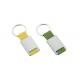 Bright Canvas Retractable Key Chain Metal Logo Zinc Alloy Green Yellow