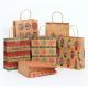 300GSM Kraft Paper Carrying Shopping Bags Gravure Printing With Handles