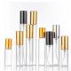 5ml Quality Empty Mini Sample Black Gold Silver Aluminum Sprayer Glass Spraye