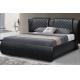 Multifunction Black PU leather Gas Lift Storage Bed Full Size