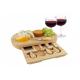 High Durability Bamboo Cheese Board Set 3.5CM Thickness With 4 Cheese Knives