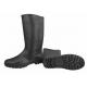 Anti Slip PVC Rain Shoes Black Matte High Barrel Rubber Shoes