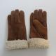 Ladies Shearling Sheepskin Gloves Waterproof Sheepskin Gloves OEM / ODM
