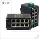 Mini Industrial Managed 8-Port 10/100/1000T + 2-Port 100/1000X SFP Ethernet Switch