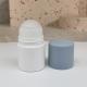 White PP Plastic Deodorant Stick Container 50ml Flat Top Lid Roll On Bottle