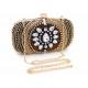 Vintage Retro Crystal Evening Clutch Bags Fashion Bead With Black Velvet