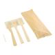 4 In 1 Biodegradable Disposable Wooden Cutlery Natural Bamboo Color