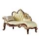 Luxury Furniture Carved Living Room Leather Classic Italian Chaise Lounge