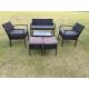 4 Or 6 Pieces Rattan Furniture Sets Outdoor Table And Chair ottoman stool Set Balcony Furniture Sets