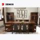 Traditional Chinese Style Furniture Solid Wood Desk Book Chairs Bookshelf and Storage Rack Set