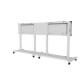 75 Inch TV Trolley Stand Dual Screen Heavy Duty Tv Floor Stand 573Lbs