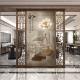 New Chinese Style Minimalist Art Hotel Restaurant Entrance Decoration Painting Stainless Steel Screen Partition