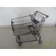 Metal Supermarket Shopping Carts With Handle Logo Printing And 4 Swivel Casters