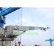 Hydraulic Knuckle Boom Crane , Blue Marine Ship Deck Cranes Easy Maintenance