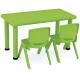 kids furniture green color table and chairs plastic school desk