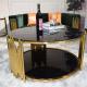 SEDIA Circular Glass Coffee End Table For Apartment / Bar / Hotel