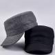 Plain Flat Top Army Cap Custom Military Distressed Hats Fitted Strap Closure